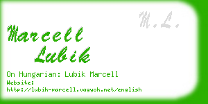 marcell lubik business card